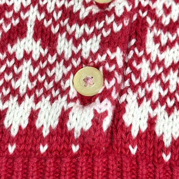 Vtg Ralph Lauren Baby Cotton Fair Isle Sweater Dress Hooded Holiday Christmas - Picture 8 of 12